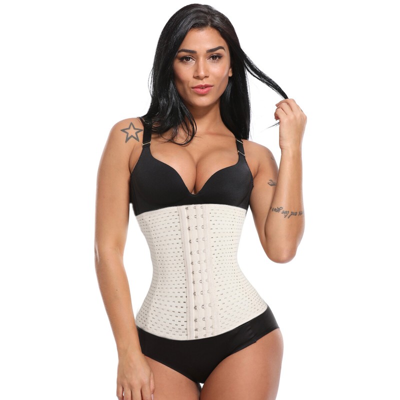 100% Latex Waist Trainer Corset Trimmer Body Shaper Fajas Colombianas Reductoras