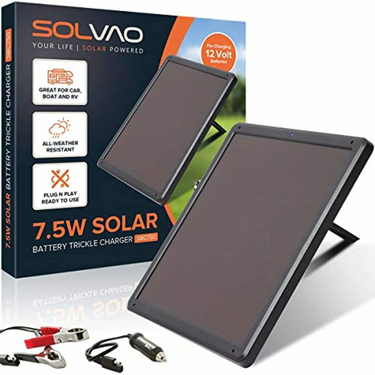 12 Volt Solar Battery Charger Kit for Car Vehicle Trickle Lawn Mower RV Tractor