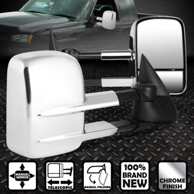 Для 99-07 Silverado Sierra Escalade Зеркала заднего вида с ручной регулировкой Хром