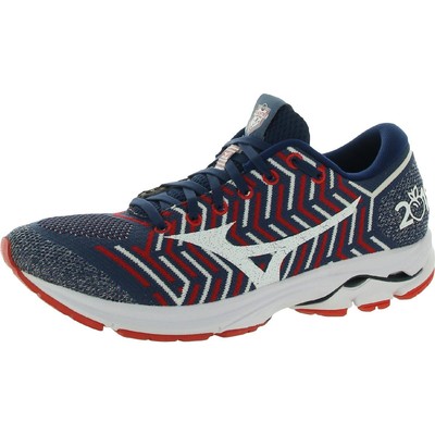 

Mizuno Женские кроссовки Wave R1 на шнуровке Кроссовки для бега Кроссовки BHFO 9401, Blue/white/red, Wave R1