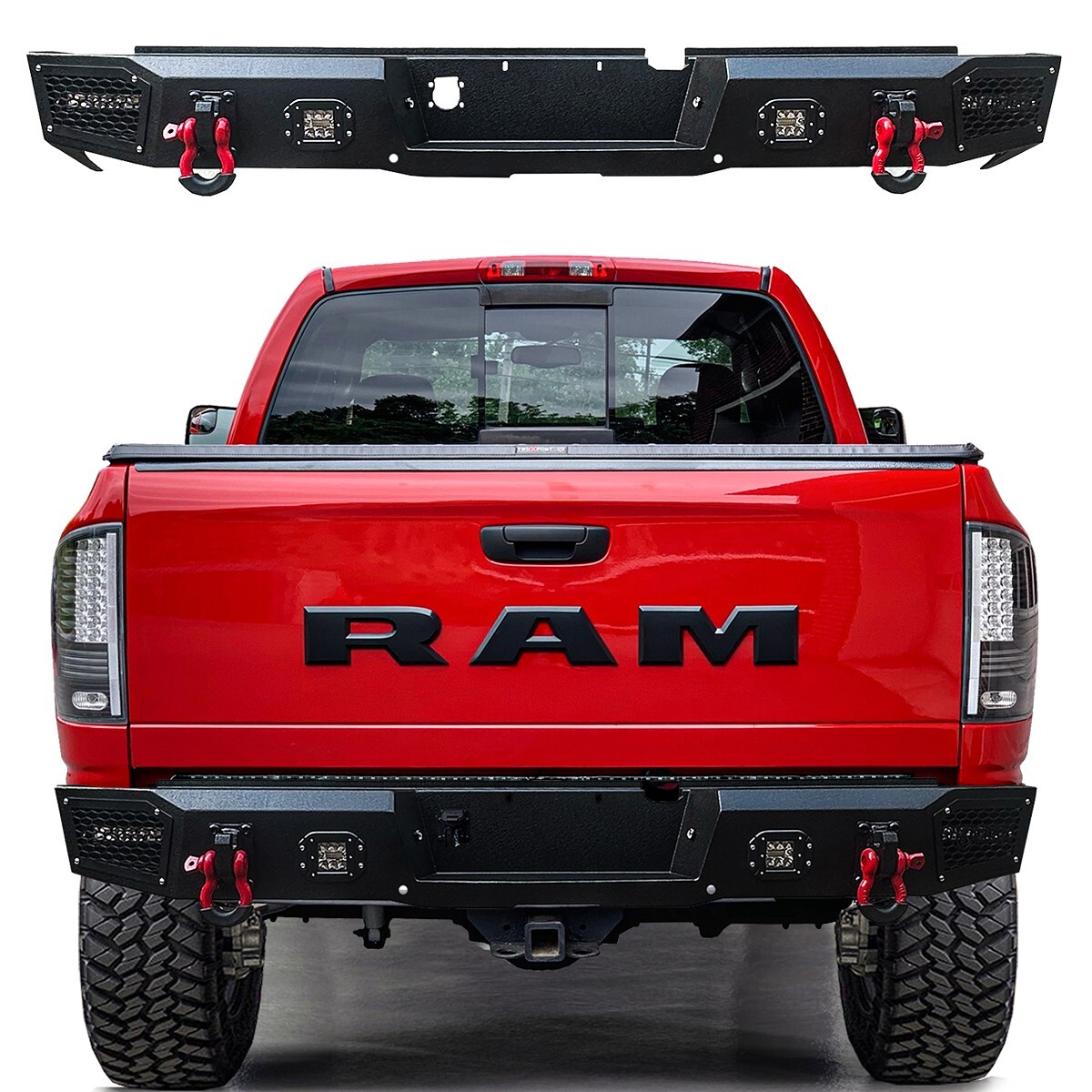 Vijay For 2002-2008 Dodge Ram 1500/2500/3500 Steel Rear Bumper