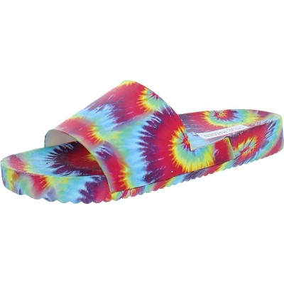 

Женские шлепанцы для бассейна Steve Madden Multi Tie Dye 9, средние (B,M) BHFO 6452