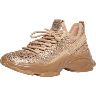 

Модные женские кроссовки Maxima Knit со стразами Steve Madden, Rose gold, MAXI10S1