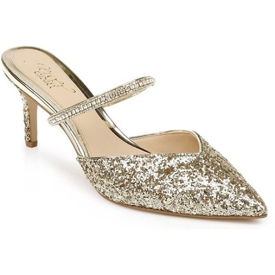 Женские туфли-лодочки Jewel Badgley Mischka Jan Gold 6.5 Medium (B,M) BHFO 7566