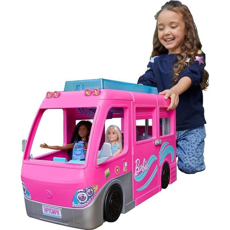 Barbie Doll DreamCamper Van Playset with Pets, Pool, Slide &