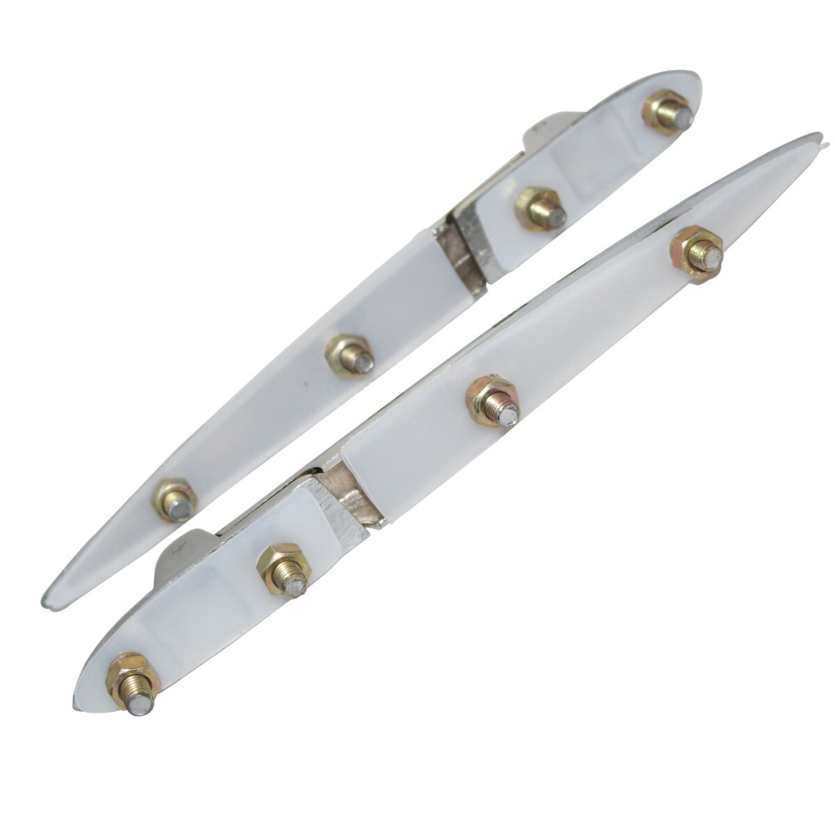 New Boot Trunk Lid Hinges Set Chrome Plated With Washers For Morris Oxford 