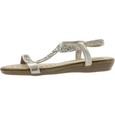 

GC Shoes Женские сандалии Resa Gold с открытой пяткой 10 Medium (B,M) BHFO 1551, Золотой, Resa