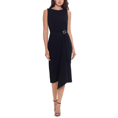 

Женское черное вечернее платье-футляр до колена с пряжкой и пряжкой Betsy - Adam  BHFO 1895, Черный