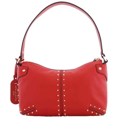 Pre-owned Michael Kors Astor Studded Large Leather Handbag 32s3gatu3l-808 In Br Terractta