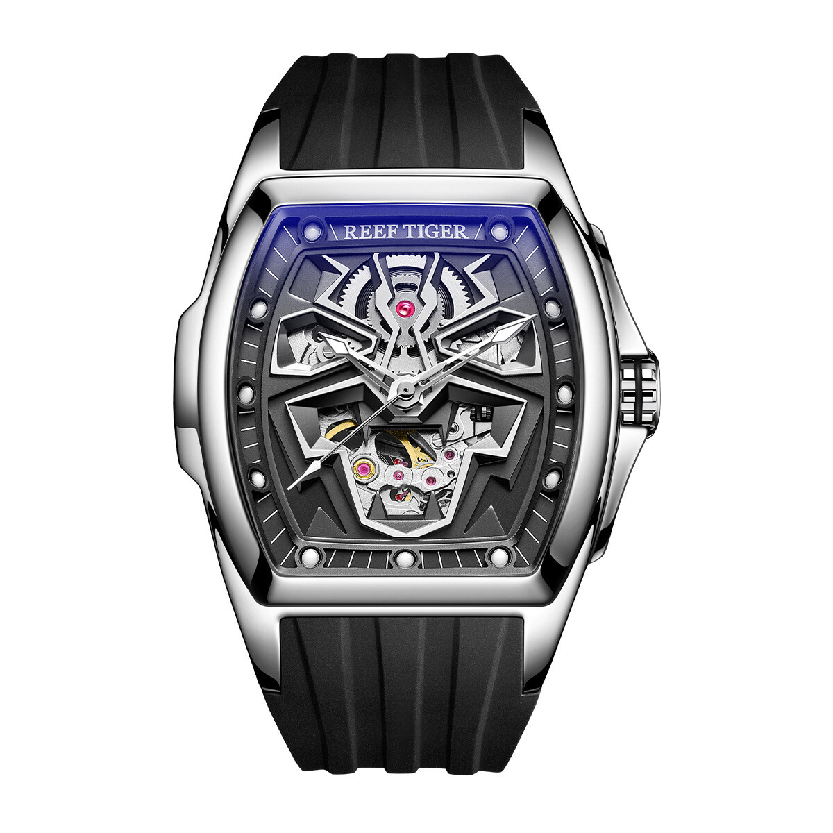 Pre-owned Reef Tiger Men's Mechanical Watch Waterproof Luminous Personality High-end Watch In Natural Color Shell
