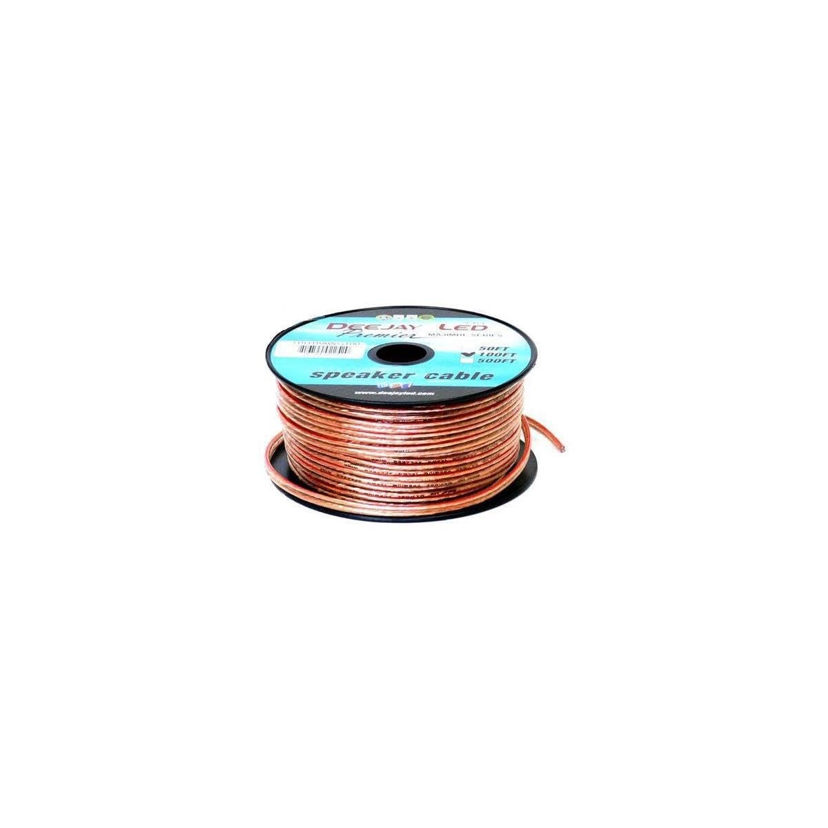 Professional Grade 100-foot 2-conductor 18 Gauge Stranded Speaker Hook Up Cable