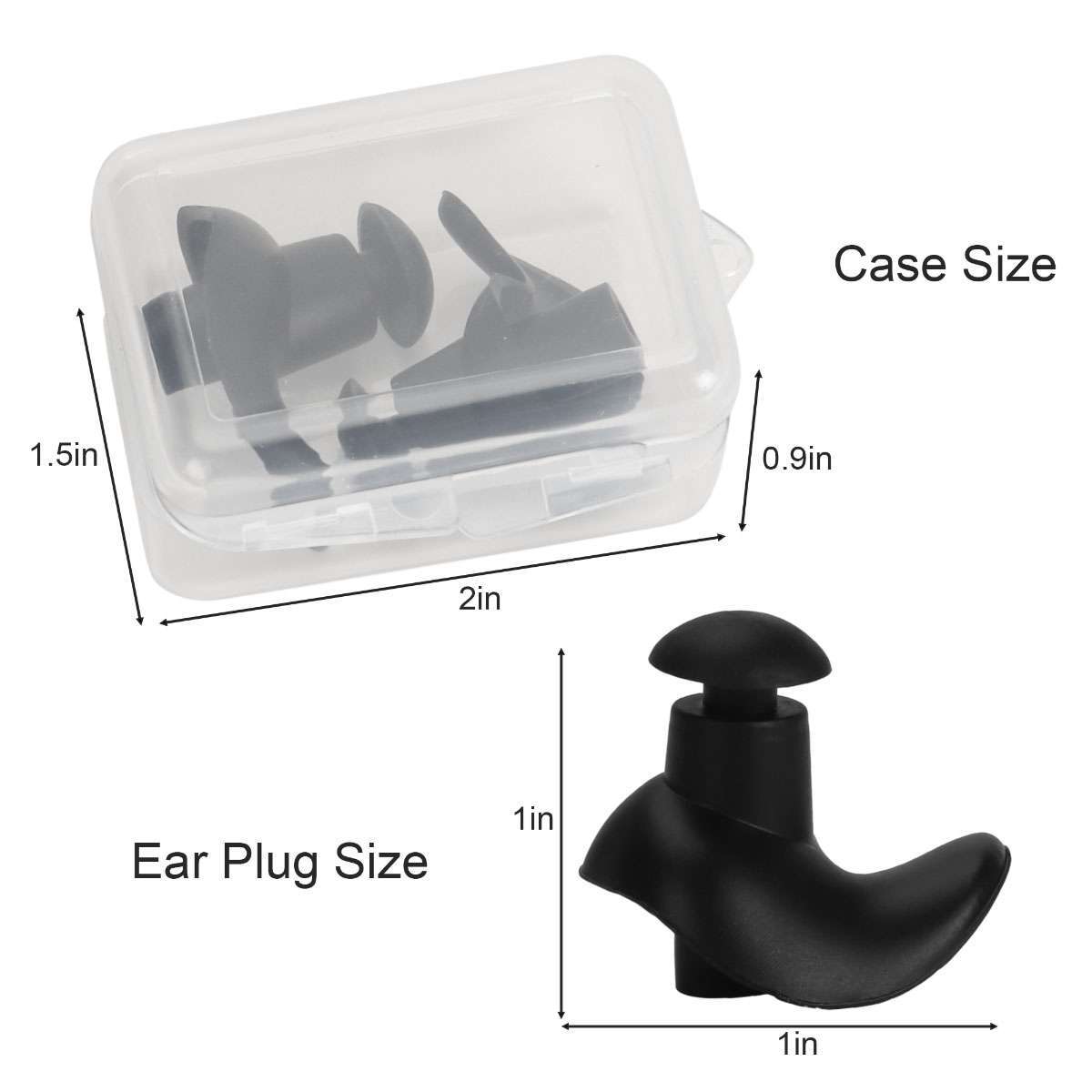 1/5/10Pairs Soft Silicone Swimming Surfing Ear Plugs Reusable Silicone w/Case