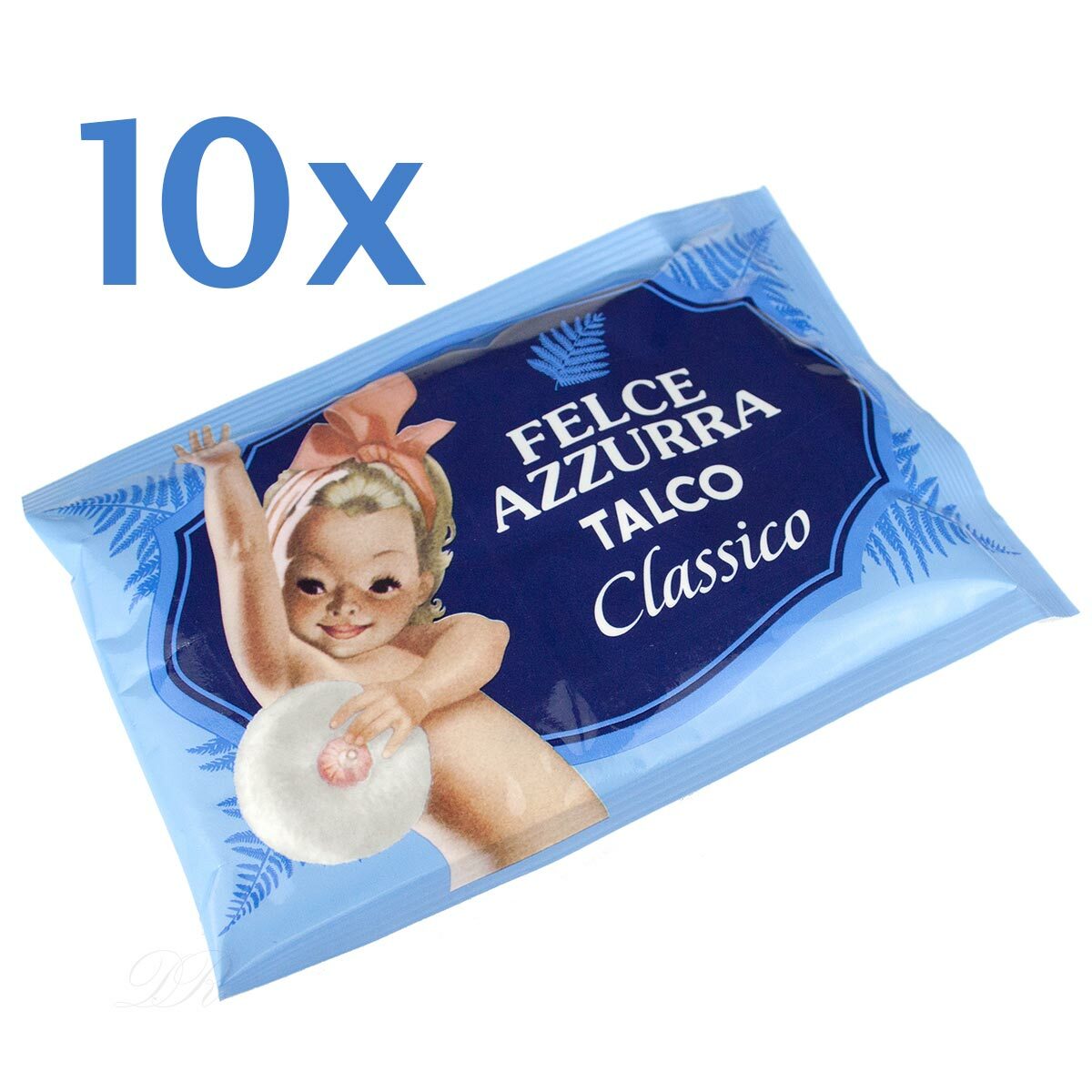 10x PAGLIERI Felce Azzurra Talco classico Körperpuder Talkpuder 100g Nachfüll