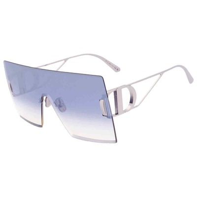 Pre-owned Dior Grey Mirror Shield Ladies Sunglasses 30montaigne M1u F0a6 30montaigne M1u In Gray