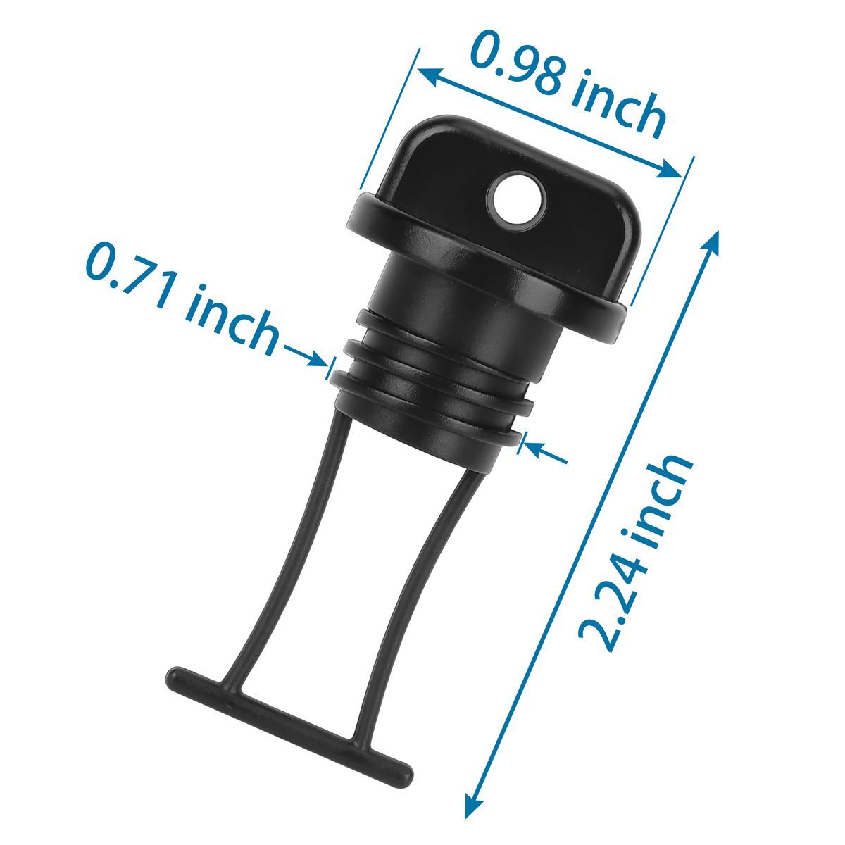 4pcs Kayak Scupper Kit Plug Drain Plastic Universal Thread Hull for Canoe Boat