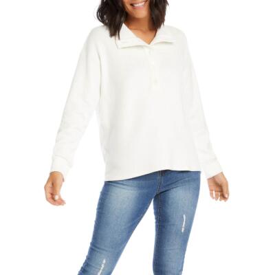 

Женский вязаный пуловер Karen Kane Henley Hi-Low BHFO 4904