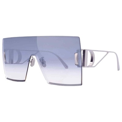 Pre-owned Dior Grey Mirror Shield Ladies Sunglasses 30montaigne M1u F0a6 30montaigne M1u In Gray