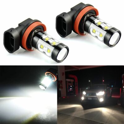 For Toyota Highlander 2008-2010,2014-2019 LED Fog Driving Light White Bulbs