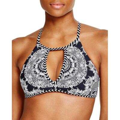 

Верхняя часть плавания пляжной одежды с высоким воротом красных женщин Картера напечатала разделяет BHFO 0446, Black multi