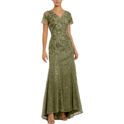 Женское вечернее платье Mac Duggal с металлическими украшениями BHFO 9173