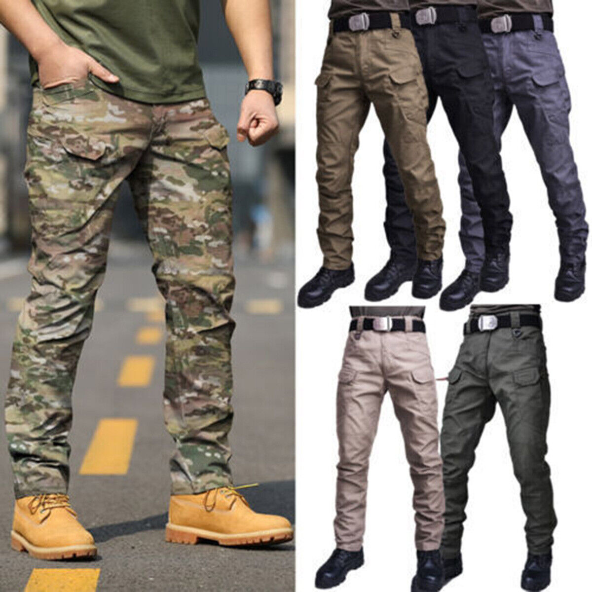 Tactical Combat Multi-pocket Pants Outdoor Hiking Trousers