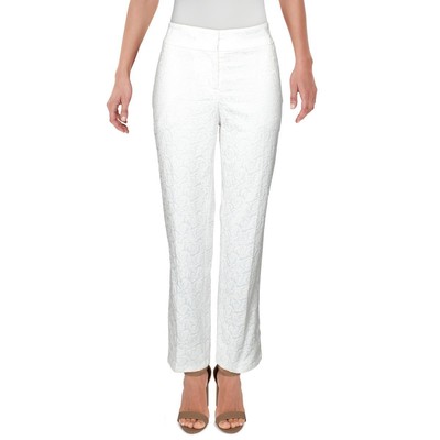 

Женские жаккардовые прямые брюки Kasper цвета слоновой кости с цветочным принтом  BHFO 9168, Vanilla ice