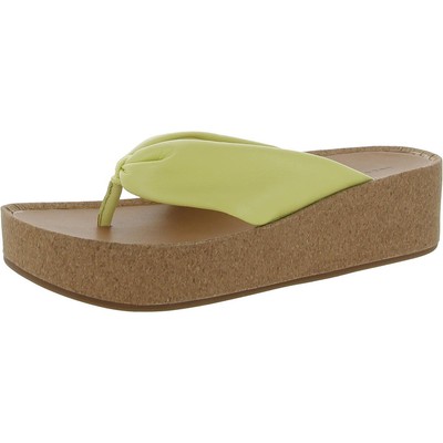 Lucky Brand Womens Lellina  Green Platform Sandals 8.5 Medium (B,M) BHFO 2184