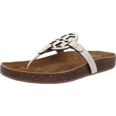 

Женские эргономичные шлепанцы из металлизированной кожи Tory Burch Miller Cloud, Spark gold/natural, Miller Cloud