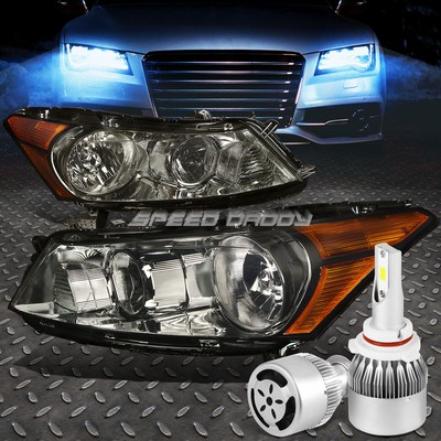 ФАРА С ЗАКОПЧЕННЫМ КОРПУСОМ + ЯНТАРНЫЙ УГОЛОК + БЕЛЫЙ СВЕТОДИОД 9006 HID + ВЕНТИЛЯТОР ДЛЯ 08-12 ACCORD CP