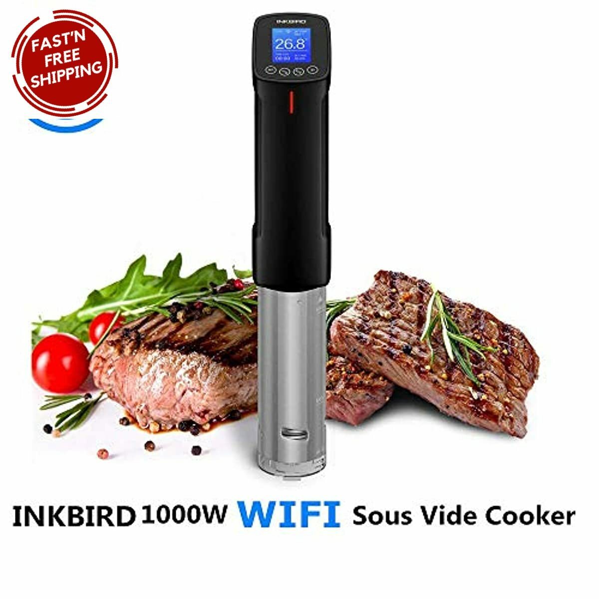 Inkbird WIFI Sous Vide Cookers, 1000 Watts Stainless Steel Precise