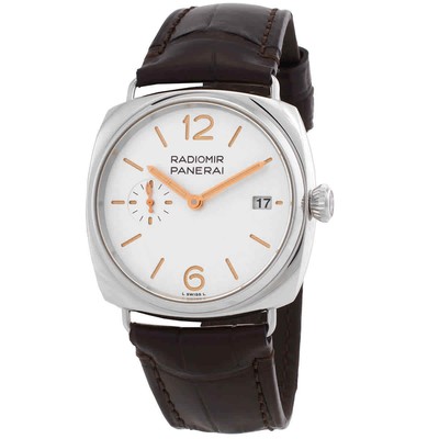 Panerai Radiomir Quaranta с 40-миллиметровым автоматическим белым циферблатом Мужские часы PAM01570