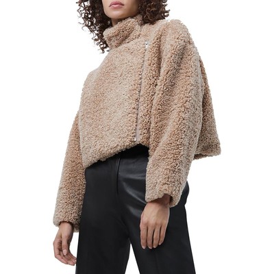 

Коричневая укороченная верхняя одежда из искусственного меха French Connection  BHFO 4310, Camel, 75RAW
