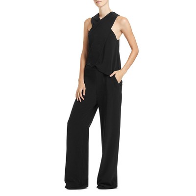 

Женский нарядный комбинезон с лямкой на бретельках Halston BHFO 2442, Черный