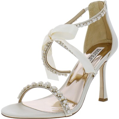 Женские туфли-лодочки Badgley Mischka из натуральной кожи со стразами BHFO 6488