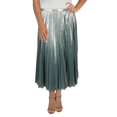 Женская юбка миди до середины икры в складку Suzu зеленого цвета от Lauren Ralph Lauren 8 BHFO 5290