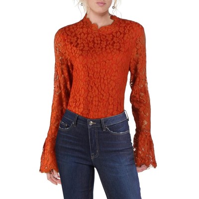 

Женская коричневая кружевная блузка с вырезом на спине Endless Rose, боди, топ  BHFO 3735, Коричневый