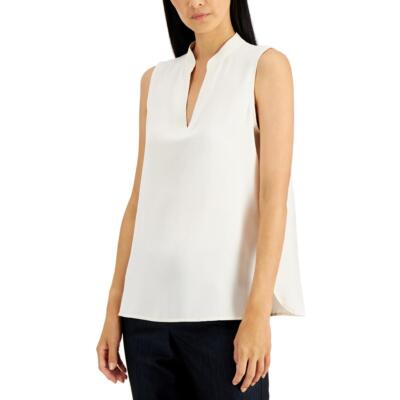

Женская белая атласная многослойная блуза Anne Klein  BHFO 2480, Anne white
