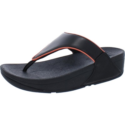 

Fitflop Womens Lulu Pop Black Thong Sandals Wedges 5 Medium (B,M) BHFO 2382, Black/soft pink, Lulu Pop