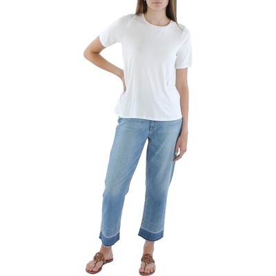 

Женская белая футболка с круглым вырезом из смеси тенсела Eileen Fisher  BHFO 9653, Белый