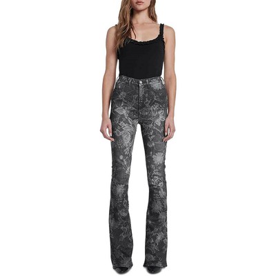 7 For All Mankind Женские черные джинсы-скинни с высокой посадкой из джинсовой ткани Bootcut 24 BHFO 1662