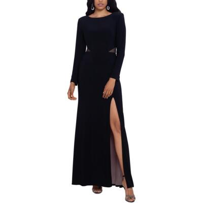 Женское вечернее платье макси Xscape Black Illusion Maxi, нижнее платье 2P BHFO 5249