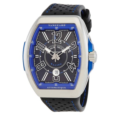 Pre-owned Franck Muller Vanguard Racing Automatic Black Dial Men's Watch 45scracingblkbu