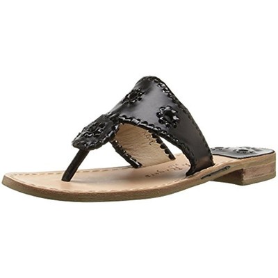 

Женские сандалии Jack Rogers Palm Beach Black Slide Sandals Shoes 6 Medium (B,M) BHFO 5642, Black/patent