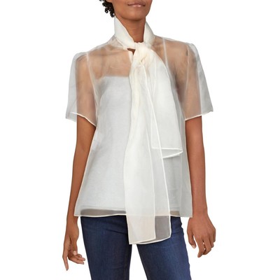 

Женская белая шелковая блузка-блузка Anne Klein  BHFO 6721, Anne white