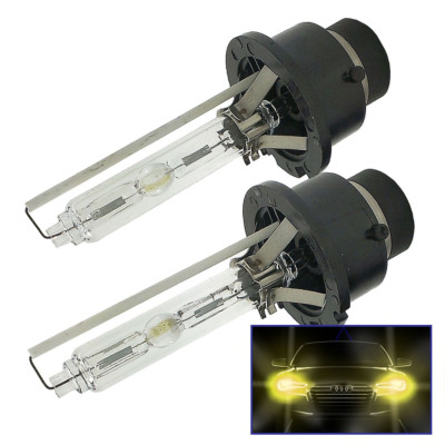 2x HID Xenon Headlight Bulb 3000k Yellow D2S Fits VW RTD2SDB30VW