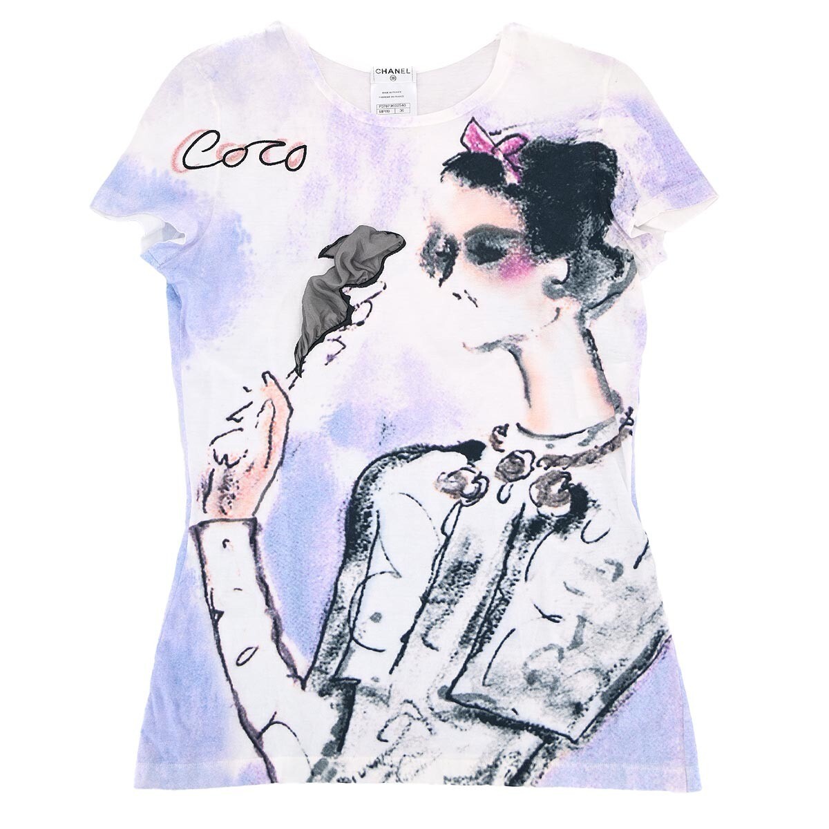 CHANEL ブラック Tシャツ カメリア　桜　y2k CHANEL Black T-shirt Camellia Sakura y2k F/S from Japan | eBay