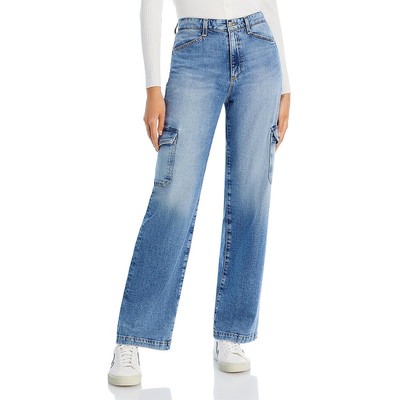 AG Jeans Женские джинсы-карго из джинсовой ткани повседневного покроя с широкими штанинами BHFO 5243
