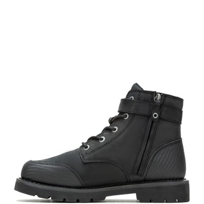 Pre-owned Harley-davidson Men's 5" Westmont Strap Side-zip Riding Boot Black - D10009, Bla
