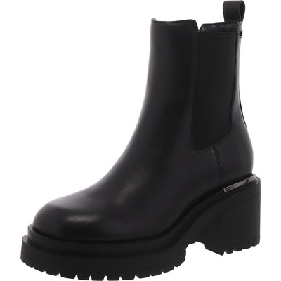 Женские ботинки челси DKNY Patria из черной кожи среднего размера (B,M) BHFO 5869