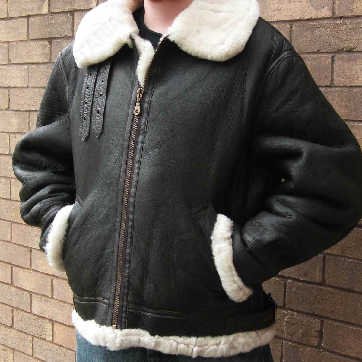 Pre-owned Bomber Ww2 Style American B3  Usaaf Pilot Air Force Jacket Coat In Brown